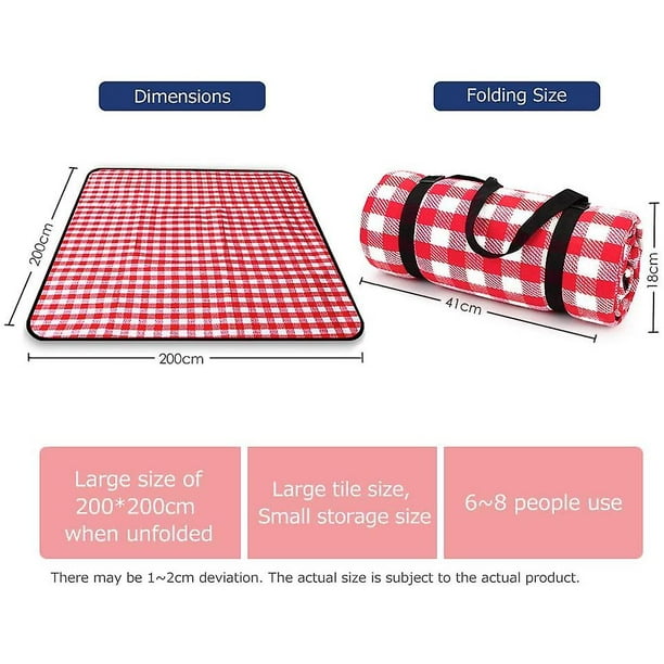 Manta de picnic impermeable 200 x 220 cm - Shopmami