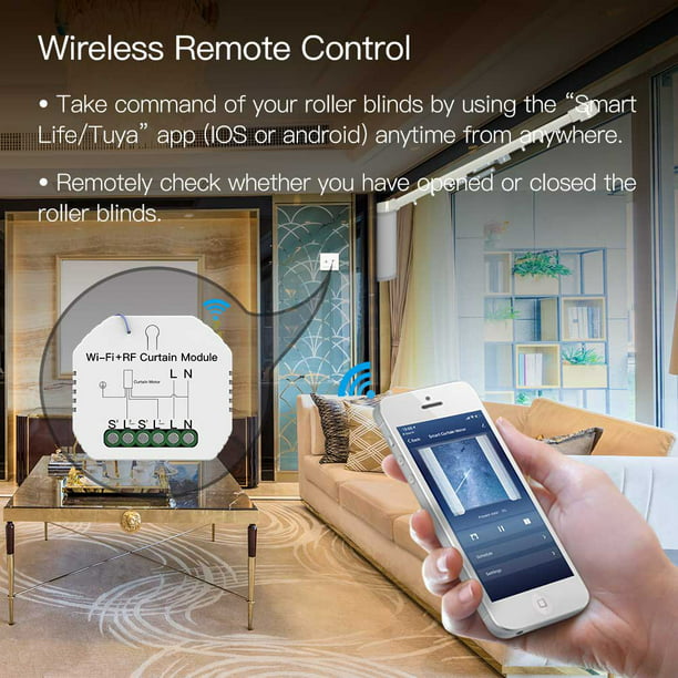 Modulo Interruptor Wifi + Rf Cortina Persiana Smart Life