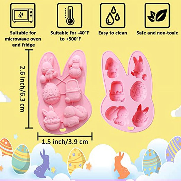 Molde de silicona Zripool con forma de huevo de Pascua, 8 moldes para  decoración de chocolate, herramientas de decoración de repostería