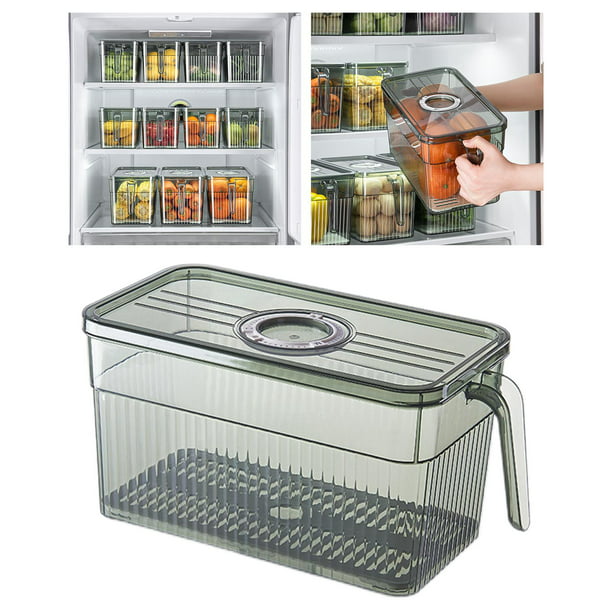 Plexel Contenedores organizadores de refrigerador, organizador de  refrigerador, contenedores de plástico transparente para almacenamiento de