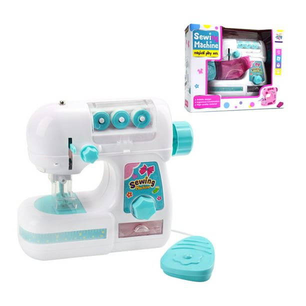 Niño mini máquina de coser juguete simulación eléctrica diy mini muebles  juguete diseño tela tejer máquina niña niña jugar juguete casa