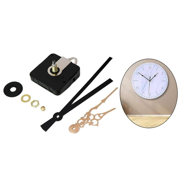 Piezas de mecanismo de movimiento de reloj de pared redondo de reloj de  cuarzo silencioso DIY
