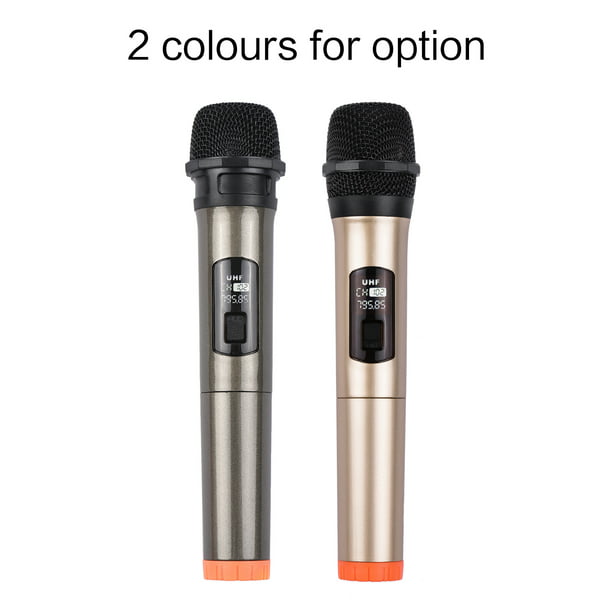 2 Microfonos Inalambricos Receptor 50 Metros VHF Karaoke Conferencias