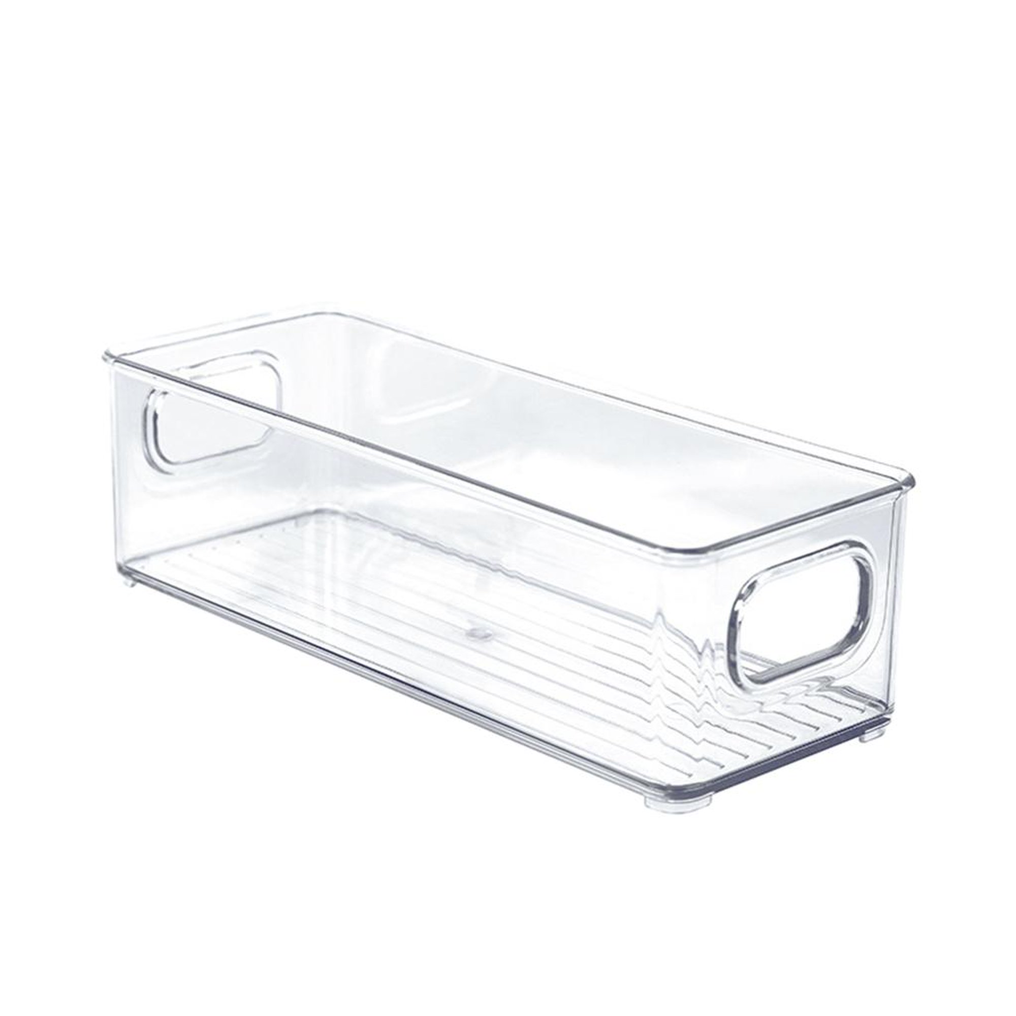 Caja de almacenamiento transparente esmerilada de 1 pieza, contenedores  organizadores de refrigerador, contenedores de almacenamiento de canasta de  estante de puerta para refrigerador, mostrador, gabinete, despensa,  organización de cocina y contenedor de