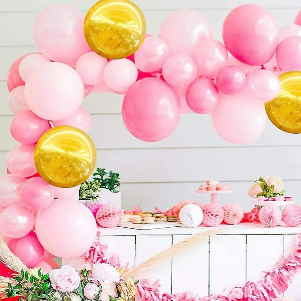 Decoraciones de fiesta de cumpleaños de 4 años, decoraciones de cumpleaños  de cuatro siempre dulces, kit de guirnalda de globos de macarrón con globos