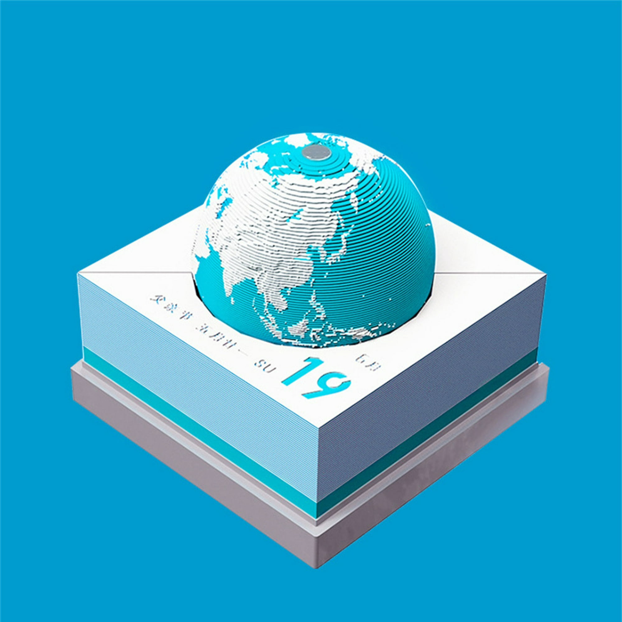 Registro de papel 3D Tierra Escultura de papel Calendario 3d Tierra