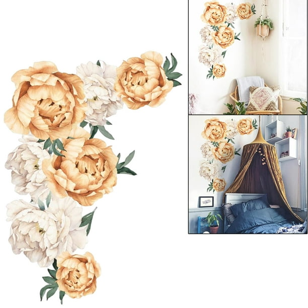 Pegatinas de Pared Flores Peonía Vinilos Decorativos Romántico Adhesivos  Pared Habitación Niña Dormitorio Salón (A) : : Bebé