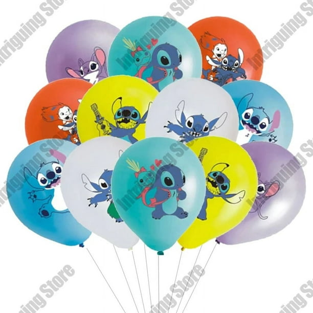Globos de Lilo y Stitch de 12 pulgadas, decoración para fiesta de cumpleaños,  globos de decoración p Tesoro Cultural
