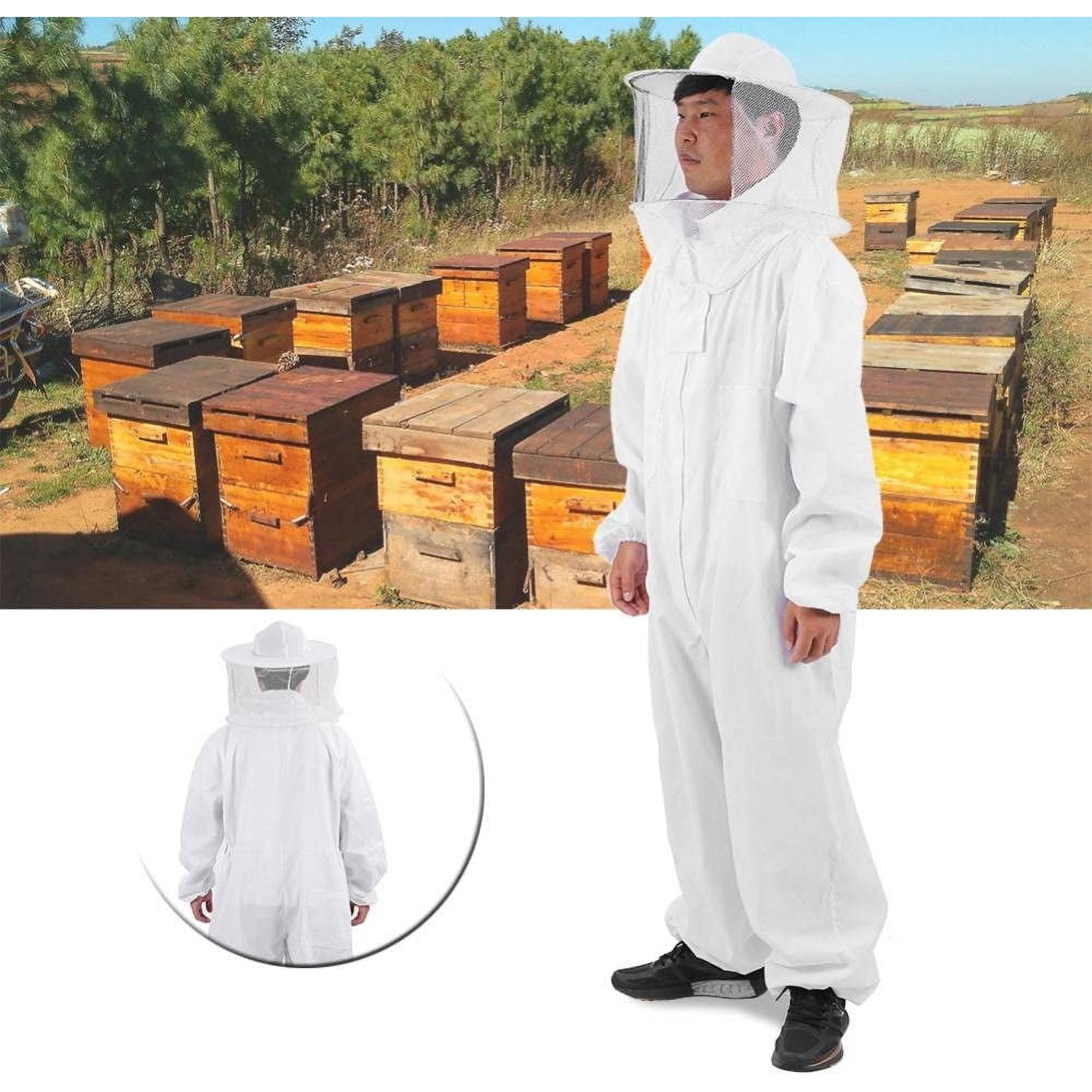 Traje profesional de abeja para hombres y mujeres con velo redondo, traje  de apicultura con guante, traje de apicultor