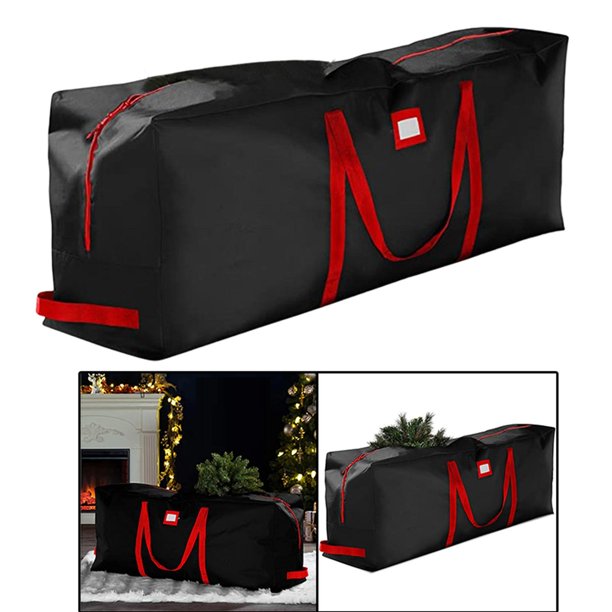 Bolsa para almacenar árbol de Navidad- Bolsa resistente de 58x24x34  pulgada, contenedor de almacenamiento con ruedas.