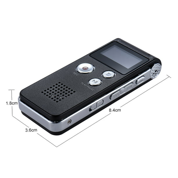 Grabadora de Voz de 8GB, Soporte para MP3/Grabación Activada por Voz/Grabación  Telefónica de Eccomum