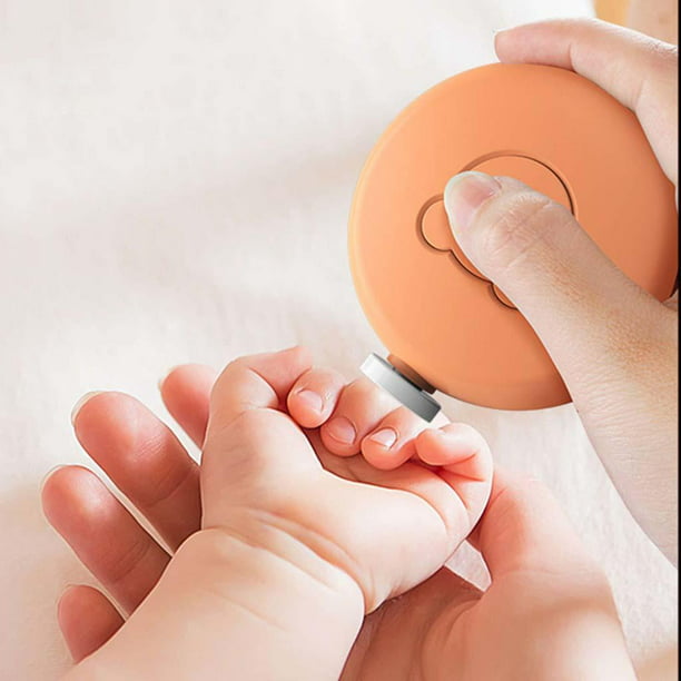 Lima eléctrica de uñas para bebé recién nacido, suave, silenciosa, con  cabezales de repuesto