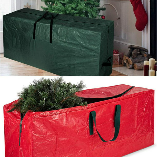 Bolsa de almacenamiento para árboles de Navidad, resistente, extragrande,  impermeable, con asas, rojo, para árboles de Navidad artificiales, para  guardar adornos navideños Zhivalor ZYY-2282