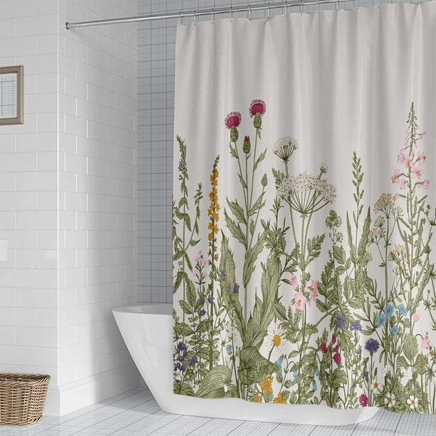 Cortina de ducha antimoho antibacteriana, lavable, con 12 cortinas