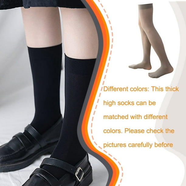 Calcetines de tubo medio y alto hasta la rodilla para mujer, medias