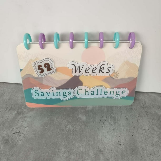 Carpeta de desafío de ahorro de dinero de 52 semanas, organizador de dinero,  almacenamiento, libro de desafío de ahorro de dinero reutilizable para  kusrkot libros de presupuesto