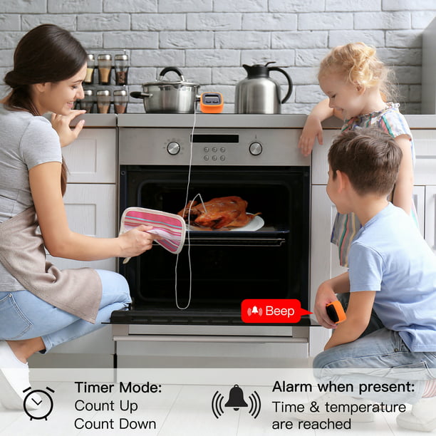 TP300 - Termómetro digital para carne para cocinar alimentos, necesidades  de cocina, horno ahumador, parrilla de barbacoa, dulces, bebidas, lectura