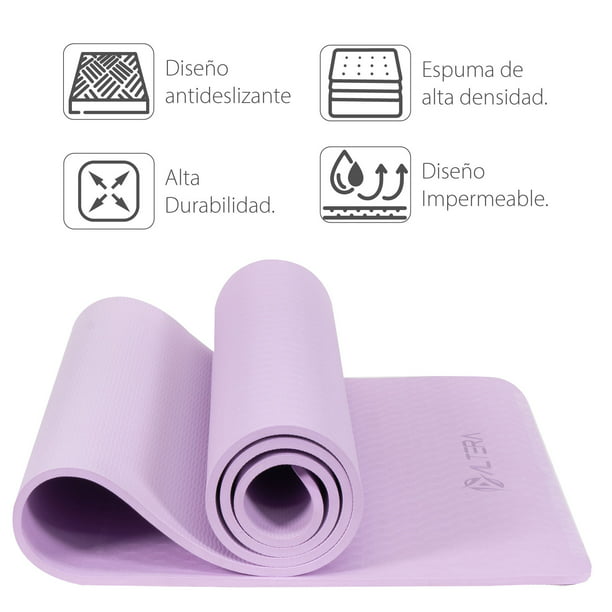 TPE - Tapete de yoga con correa, tapete de yoga extra grueso de 0.157 in,  tapete de yoga antideslizante de doble cara, tapete de yoga profesional  para