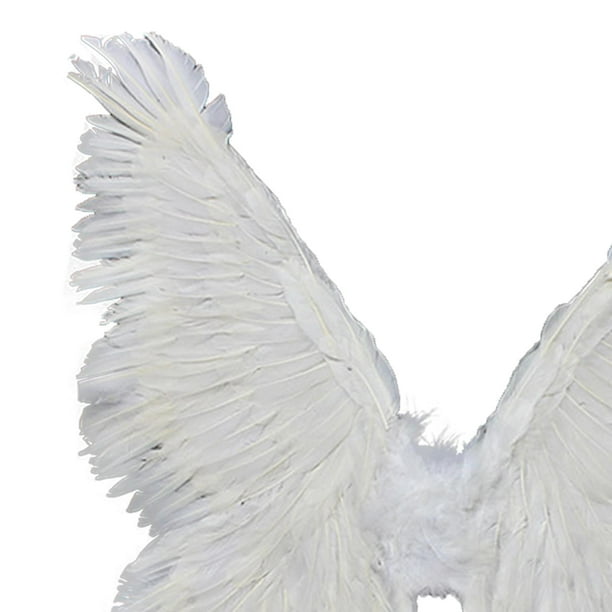  ZUCKER Delux XL Wings - Plumas suaves reales de origen ético -  Disfraz de alas de ángel blancas, alas de plumas de fantasía para Halloween  y cosplay para adultos, color blanco (
