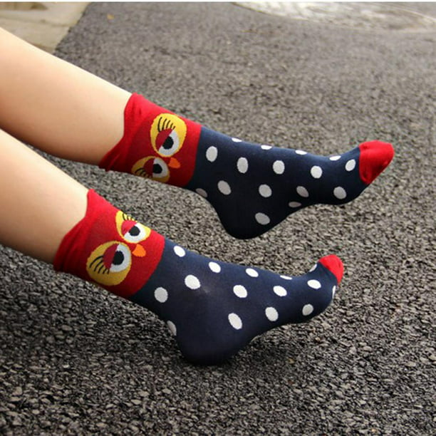 Calcetines Para Mujer Calcetines Suaves Ocasionales Impresos Del Equipo Del De Manera Linda rojo Calcetines de señora calcetines | Walmart en línea