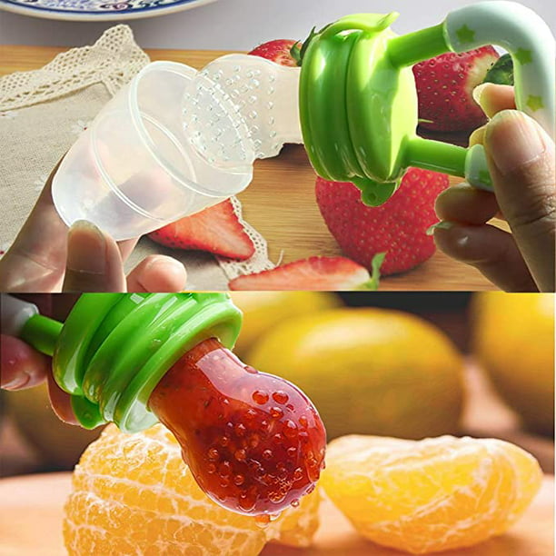 4 chupetes chupete de fruta para bebé chupete de fruta fresca chupete de  silicona suplemento alimenticio chupete para dispositivo de alimentación