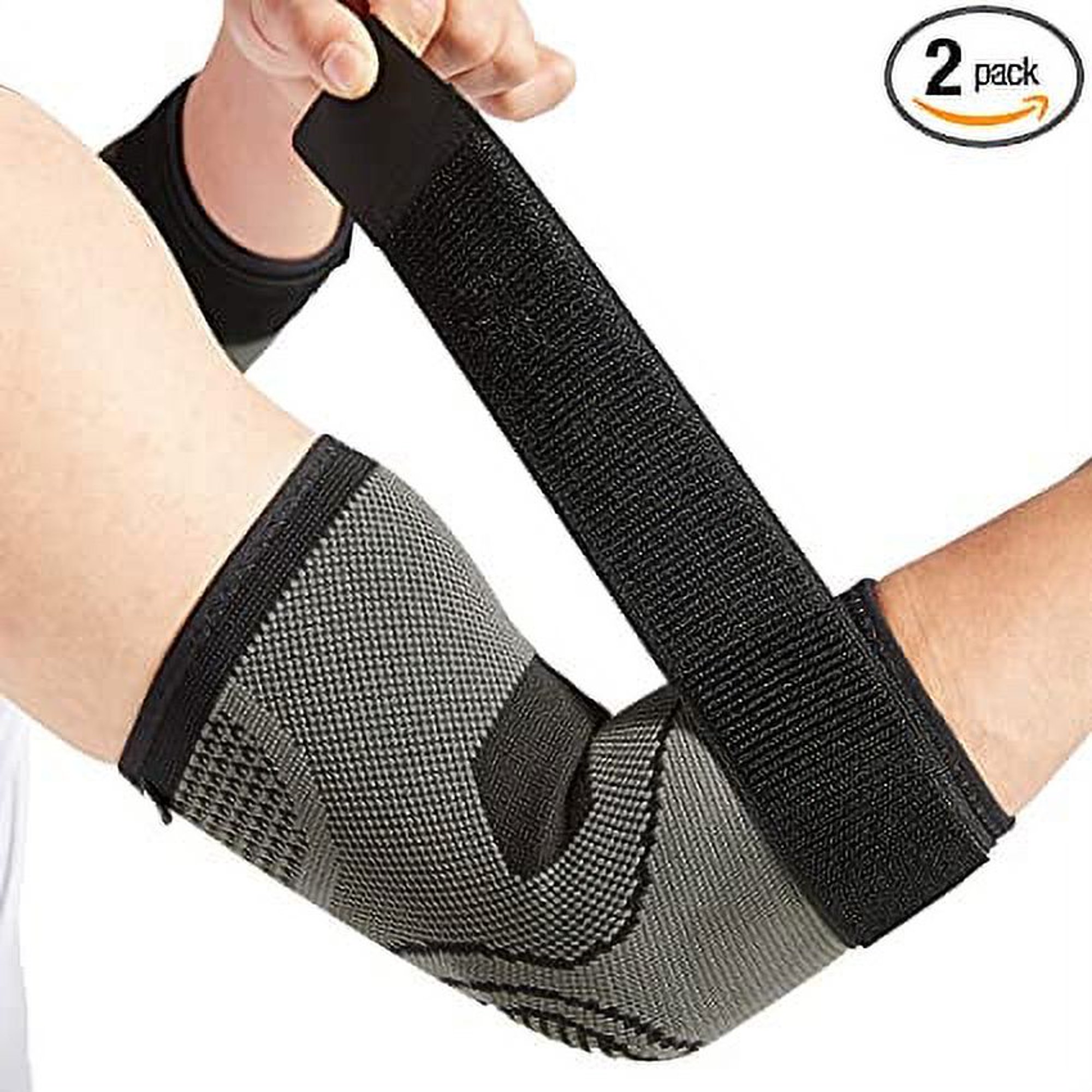 Set de 2 coderas con correa y efecto compresivo para tendinitis（M） Rojo  Verde