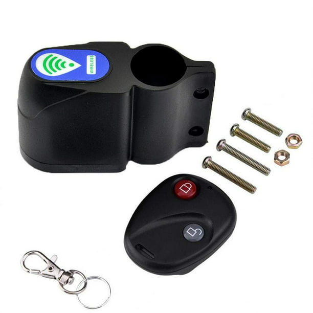 NineLeaf Alarma de bicicleta remota inalámbrica con soporte de montaje,  sistema de seguridad de alerta antirrobo de bicicleta de 110 db, recargable