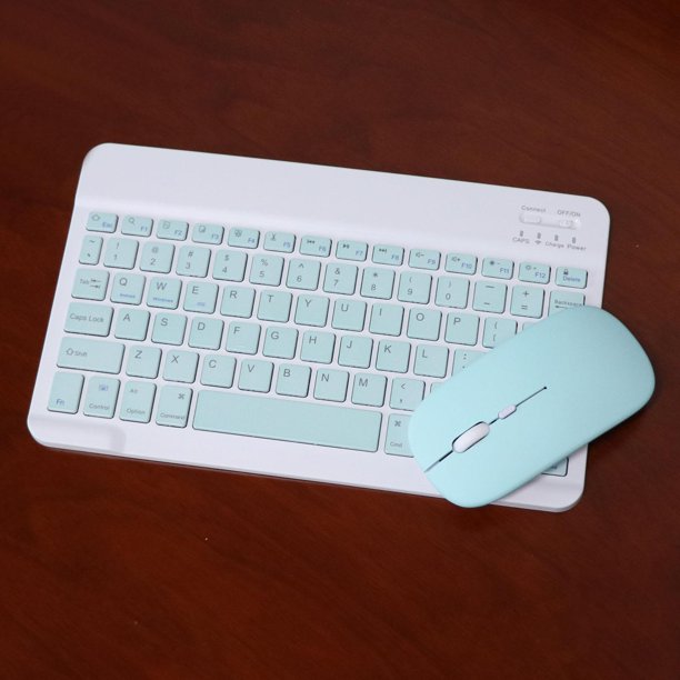 Conjunto de Teclado y Ratón Bluetooth de 2,4GHz para Tablet, de color Rosa,  10 pulgadas de Jinwen