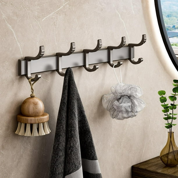 Aleación de aluminio Perchero de pared Perchero Almacenamiento de llaves 5  ganchos Ganchos para toallas Organizador Hardware para baño Zulema Gancho  de pared para abrigos