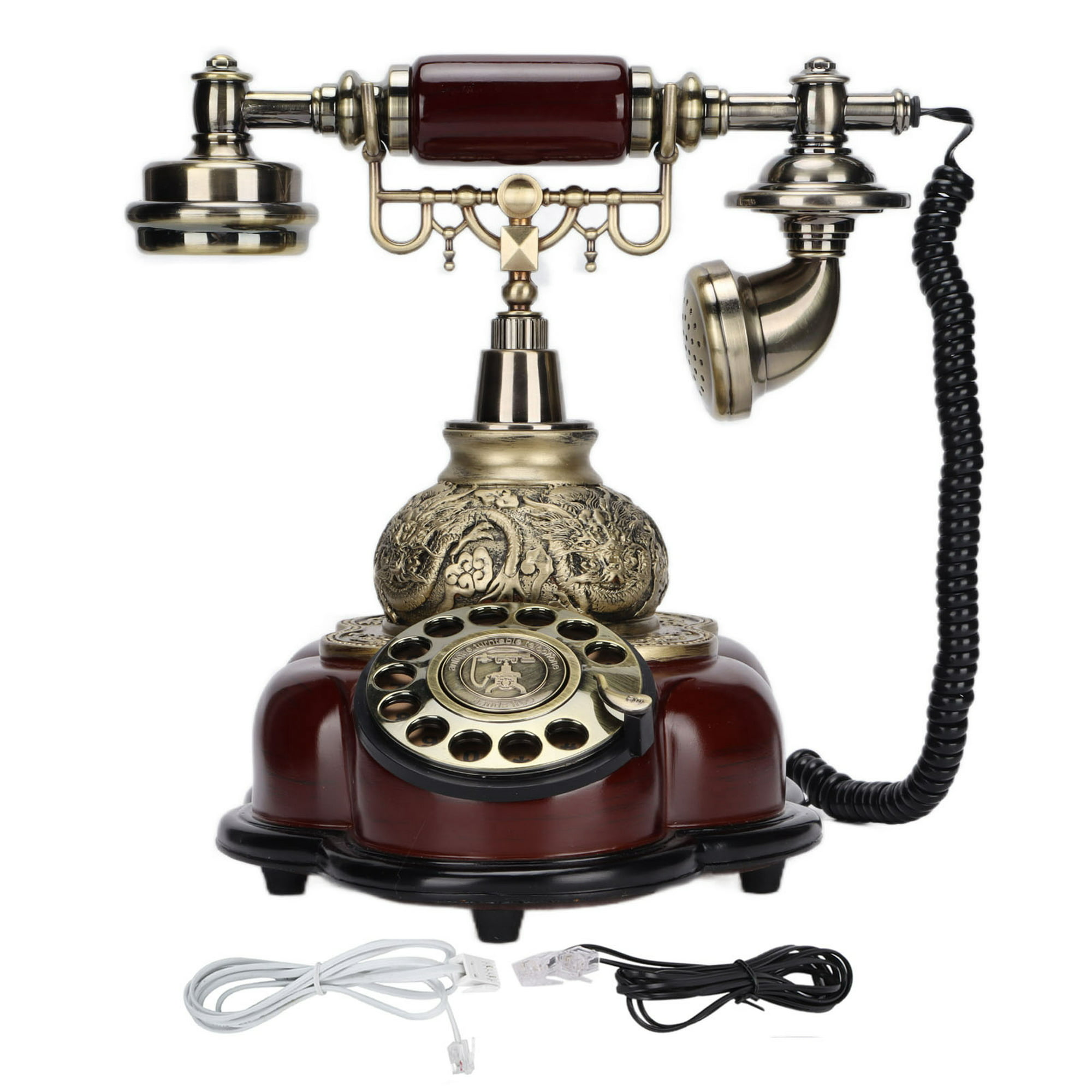  Teléfonos decorativos antiguos de bronce Teléfonos antiguos/ Teléfono retro Teléfono de oficina en casa : Productos de Oficina