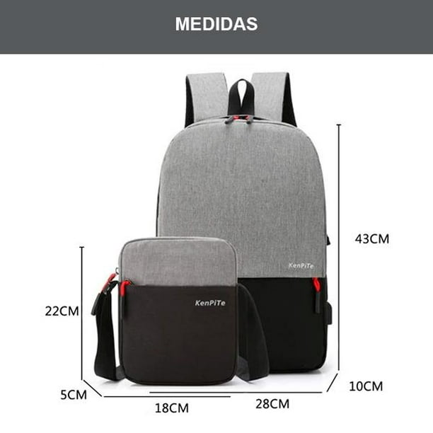 Mochila Antirrobo Con Candado De Seguridad Para Laptop-gris