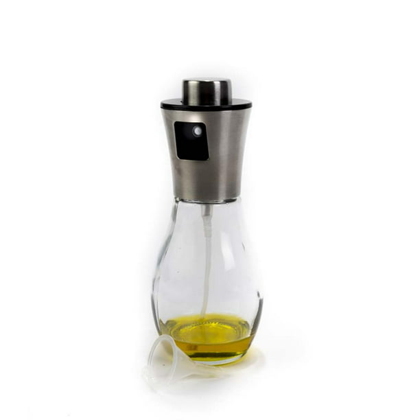 Dispensador Botella Spray Aceite De Oliva Vinagre Vinagre - variante color  PLATEADO — Atrix