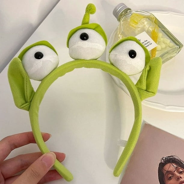 Diadema de alienígena de juguete de peluche elástica para ojos, accesorios  de diadema de monstruo alienígena para fiesta de cosplay (verde)