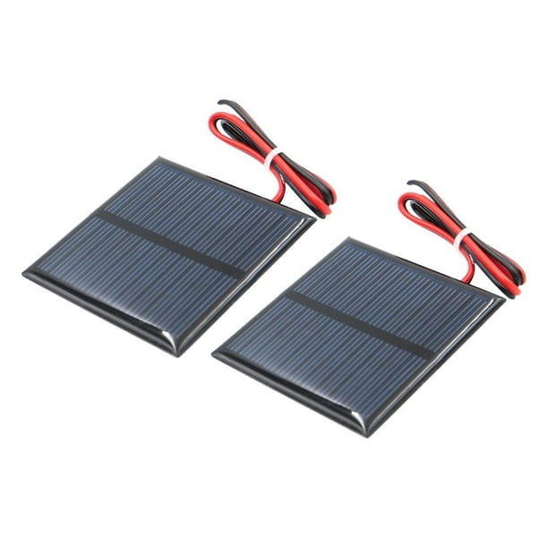 2Pcs DC 12V 150mA Panel solar Mini módulo de batería solar con cable de 1 m  : : Electrónicos