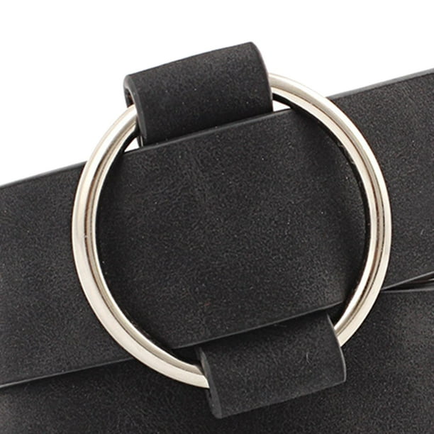 Cinturones de cuero para mujer cinturones de piel sintética suave con Negro  Redondo 105cm jinwen Cinturón de cintura para mujer