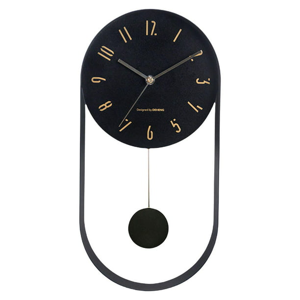  FOMIYES Reloj de pared para cocina, funciona con pilas, reloj  decorativo de 12 pulgadas, para oficina en casa, sin batería, redondo,  simple, color negro : Hogar y Cocina