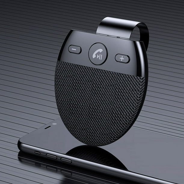 Negro Manos Libres Coche Bluetooth 5.0, Altavoz Inalámbrico Micrófono  Incorporado con Clip de Visera y Reducción de Ruido Soporte Sensor  Inicio/Siri/Asistente de Google/Música Sincero Electrónica