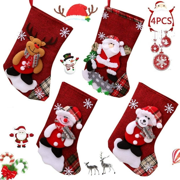 navideños, decoración de árbol de Navidad, chimenea, calcetín navideño, bolsa de regalo colgante, bolsa de regalo para dulces, galletas, chocolate. WLJ-1067 | Walmart en línea