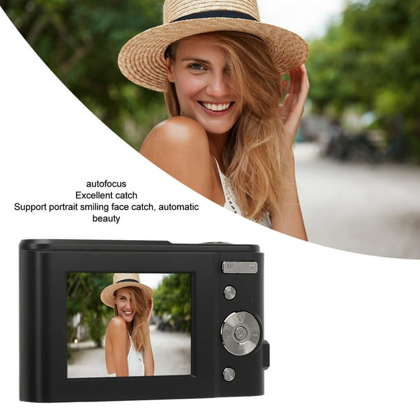 Cámara digital Lecran FHD 1080P 36.0 Mega Píxeles Vlogging Cámara con zoom  digital 16X, pantalla LCD, mini cámaras compactas portátiles para