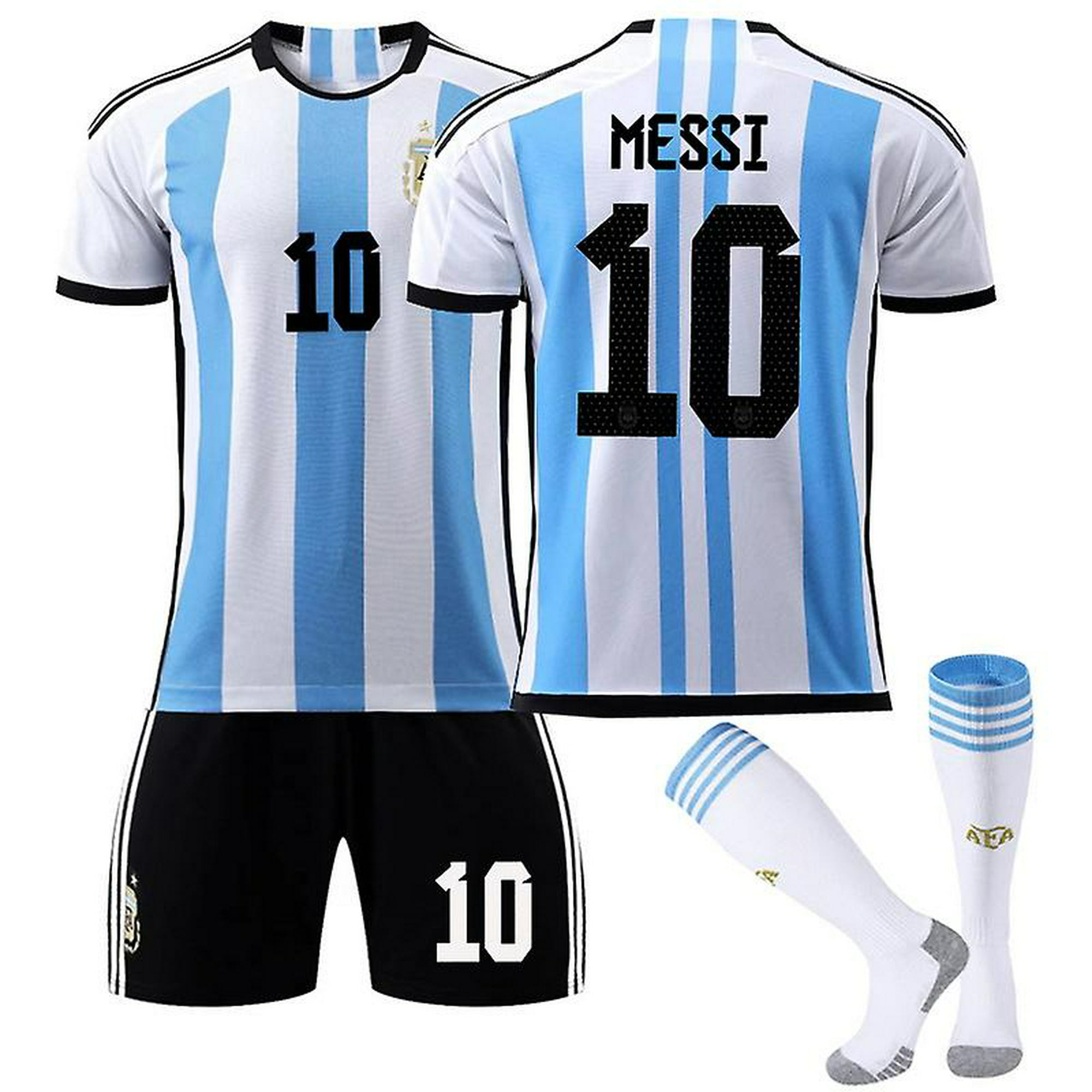  Messi #10 Argentina Home - Camiseta de fútbol para hombre,  2021/22, Blanco/Azul : Ropa, Zapatos y Joyería