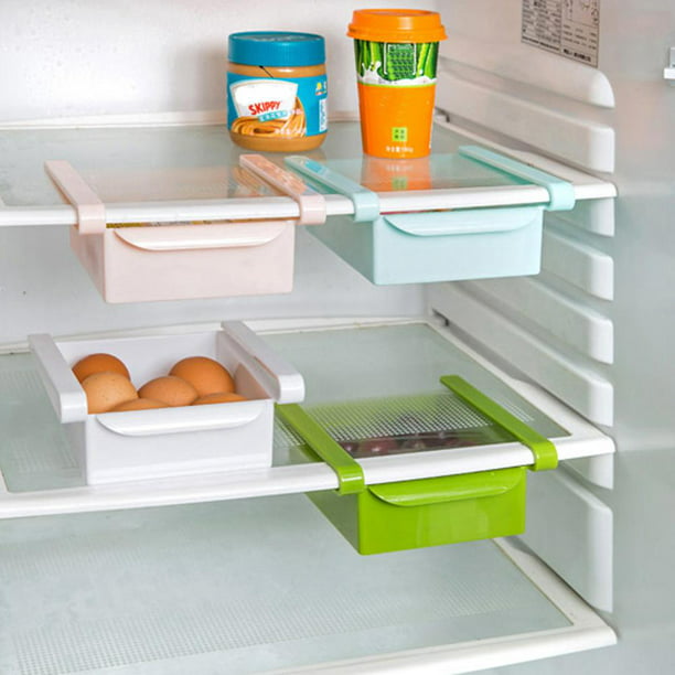 Organizador De Almacenamiento Slide Kitchen Nevera Congelador Ahorro de  espacio Organizador Estante Sywqhk Libre de BPA