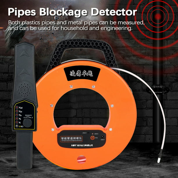 Detector de bloqueo de tuberías de hierro de PVC de pared recargable  Probador de bloqueo de tuberías Genérico Detector de obstrucción de tuberías