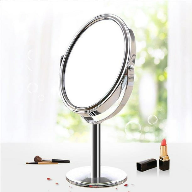 2 Espejo de Tocador de Afeitado de Maquillaje Giratorio de 360 ​​ degree  con Encimera de dos cara Salvador Espejo de maquillaje de doble cara