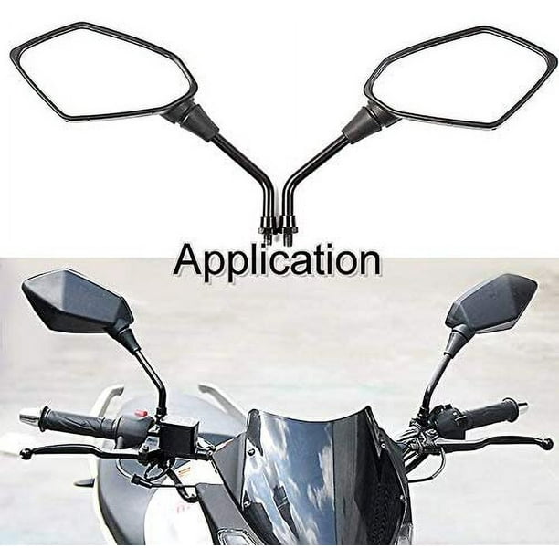  Espejos retrovisores para motocicleta, 2 unids/par, espejo  retrovisor de motocicleta, espejos retrovisores de motocross, ATV Moto Dirt  Pit Bike Espejos retrovisores : Automotriz