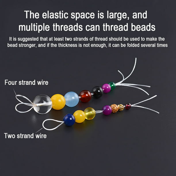 60 hilo elástico para abalorios, joyería DIY, cordón para abalorios, pulsera, collar, XianweiShao 8390605414923 | Walmart en línea