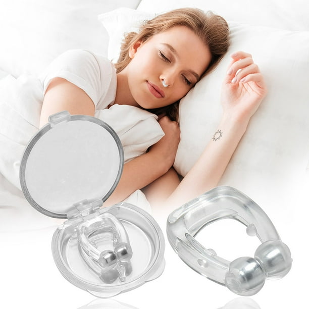 Clip magnético de silicona antironquidos para dejar de roncar ayuda para  dormir con estuche (3 uds) JShteea Cuidado Belleza