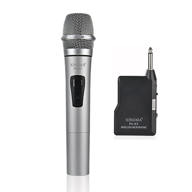 Micrófono inalámbrico dinámico de batería XINGMA PC-K3 Micrófono de karaoke  de mano VHF con receptor para amplificadores de voz para cantar KTV  Vogacara DZ2890-00B