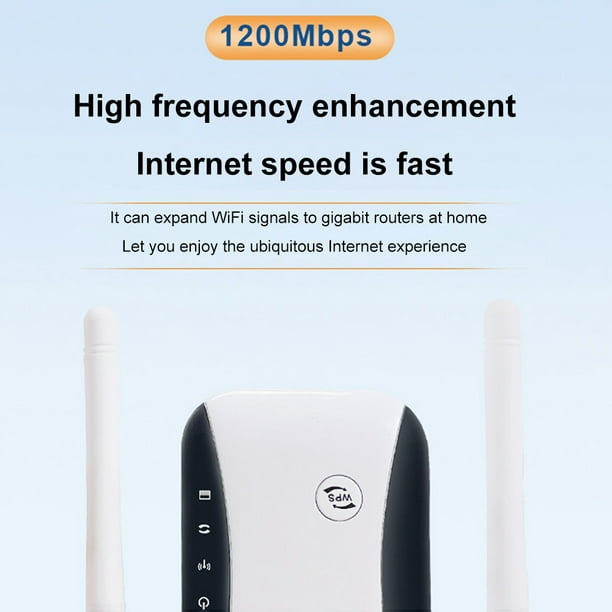 Amplificador Wi-Fi 2.4G 300M Repetidor WiFi de largo alcance Amplificador  de señal inalámbrico Enchufe del Reino Unido Negro