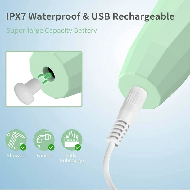 Cepillo de limpieza facial eléctrico para limpieza y exfoliación, IPX7  resistente al agua USB recargable por USB cepillo limpiador facial de  silicona