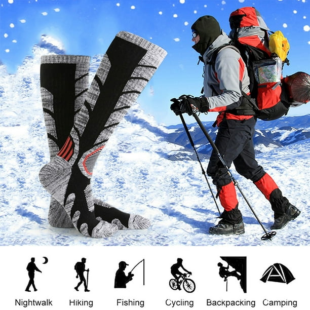 Calcetines de nieve de Navidad para niños, medias de esquí de alta